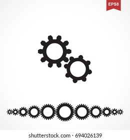 Standard Gear Or Cog Wheel Vector Icon. Machine, Technology, Equipment, Engine, Mechanism Sign. Idea, Settings, Development Progress Symbol Isolated