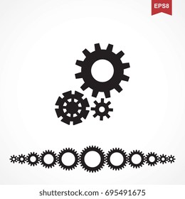 Standard Gear Or Cog Wheel Vector Icon. Machine, Technology, Equipment, Engine, Mechanism Sign. Idea, Settings, Development Progress Symbol Isolated