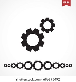 Standard Gear Or Cog Wheel Vector Icon. Machine, Technology, Equipment, Engine, Mechanism Sign. Idea, Settings, Development Progress Symbol Isolated