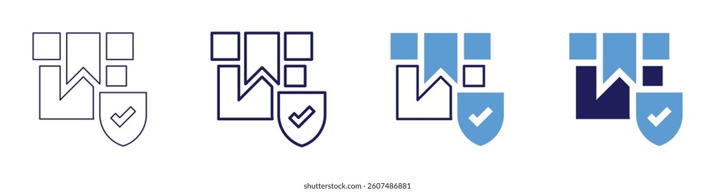 Standard delivery​ icon in 4 different styles. Thin Line, Line, Bold Line, Duotone. Duotone style. Editable stroke.