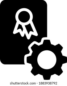 Icono estándar, icono Certificados, ilustración vectorial	
