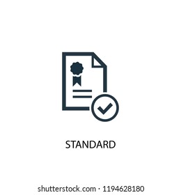 standard icon. Simple element illustration. standard concept symbol design. Can be used for web and mobile.