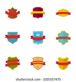 Standard icons set. flat set of 9 standard vector icons for web isolated on white background