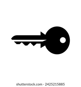 Standard Key Flat Vector Icon Artwork 