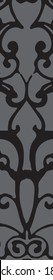Standard letter I English alphabet with filigree fill inside stroke black and gray Illustrator 10 eps vector graphic design