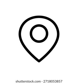Un pin de ubicación de mapa estándar con un punto central para la navegación.