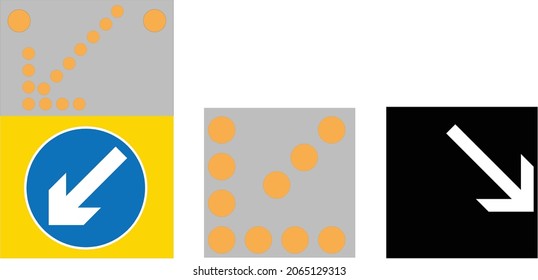 Standard and mini light arrows, Road maintenance vehicle signs, road signs in the United Kingdom