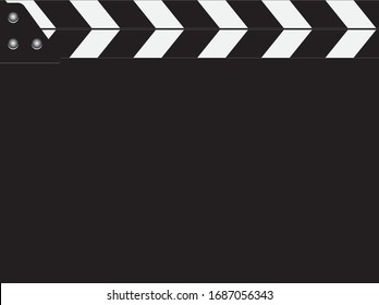 Standard movie clapperboard without a form to fill in information