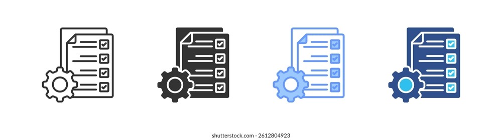 Standard Multi Style Icon Set Vector
