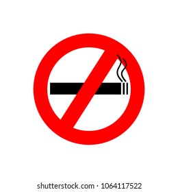 Standard no smoking vector symbol isolated on white