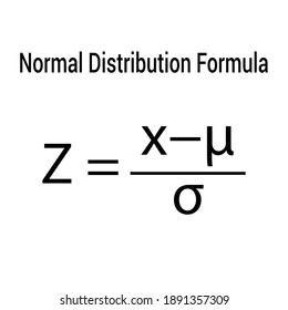 Standard Normal Distribution Formula Vector Illustration