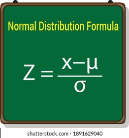 Standard Normal Distribution Formula Vector Illustration