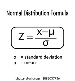 Standard Normal Distribution Formula Vector Illustration