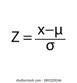 Standard Normal Distribution Formula Vector Illustration