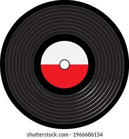Standard old vinyl record for playing music