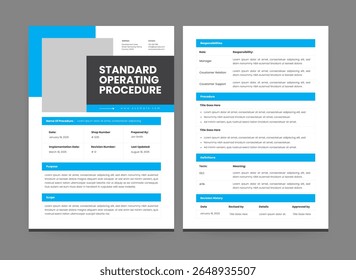 Design de Procedimento Operacional Padrão, Folheto de Procedimento Operacional Padrão de Negócios