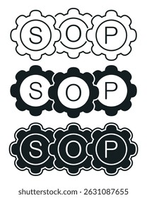Standard Operating Procedure icon. Illustration vector