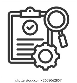 Standard Operating Procedure Outline Icon Vector Illustration