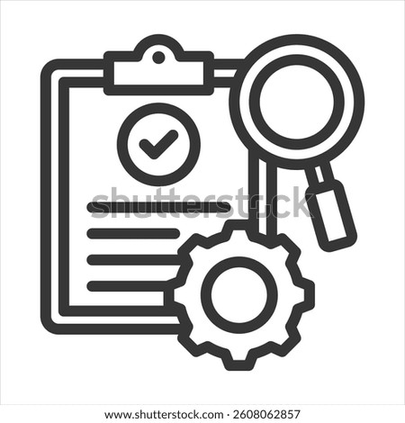 Standard Operating Procedure Outline Icon Vector Illustration