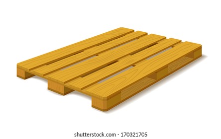 Standard pallet isolated on white background.