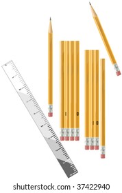 Standard pencils and ruler