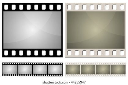 Standard photo film frame seamless template. New and aged color variants.
