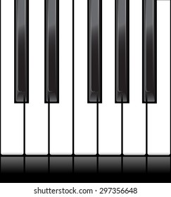 Standard piano octave as a horizontal seamless. vector illustration