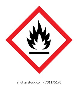 Standard Pictogam of Flammable Symbol, Warning sign of Globally Harmonized System (GHS) vector ESP10