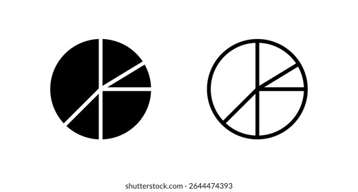Standard pie chart icon for data analysis, statistics, and proportional representation. Ideal for reports, presentations, and infographics.