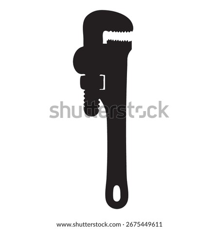 Standard pipe wrench plumbing tool vector