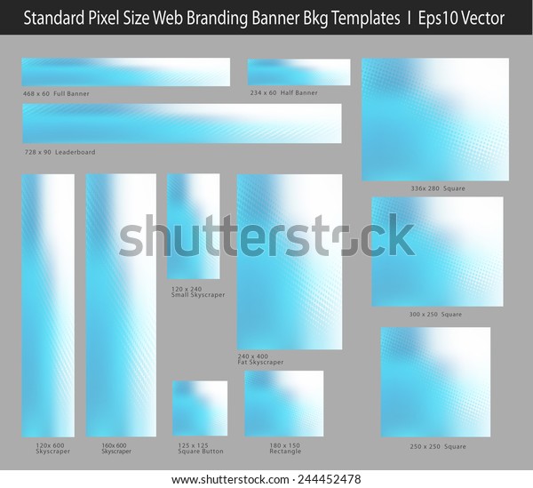 Standard Pixel Size Web Branding Banner Stock Vector Royalty Free