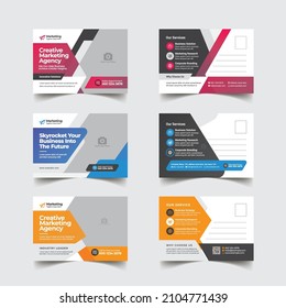 Standard postcard or EDDM postcard design template for corporate, cleaning service, real estate, fitness and corporate marketing business