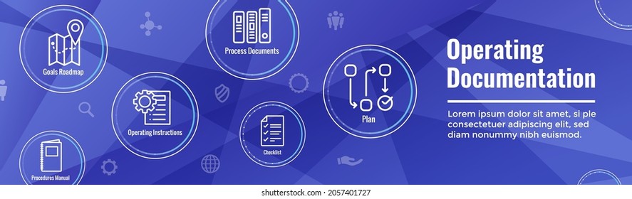 Standard Procedures Operating a Business - Manual, Steps, and Implementation including outline icon sop web header banner