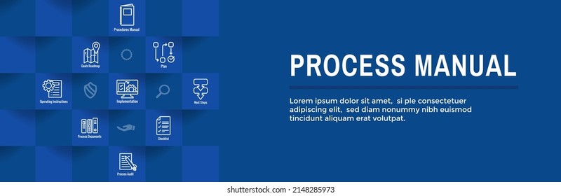 Standard Procedures Operating A Business - Manual, Steps, And Implementation Including Outline Icon Sop Web Header Banner