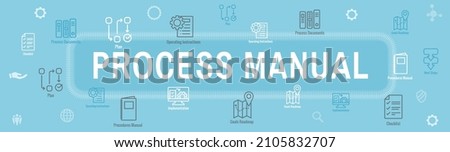 Standard Procedures Operating a Business - Manual, Steps, and Implementation including outline icon sop web header banner