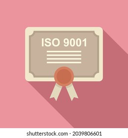 Standard process icon flat vector. Policy compliance. Law iso