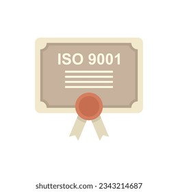 Standard process icon flat vector. Policy compliance. Law iso isolated