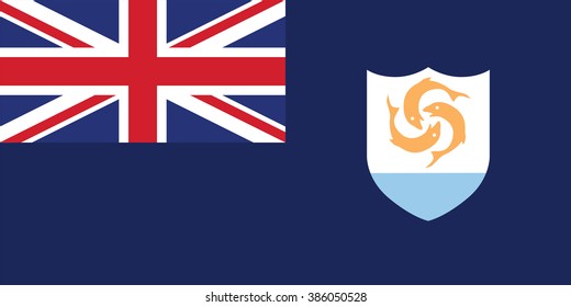 Standard Proportions and Color for Anguilla Official Flag
