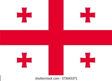 Standard Proportions and Color for Georgia Flag
