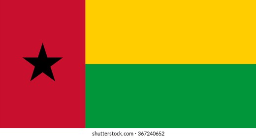 Standard Proportions and Color for Guinea-Bissau Flag