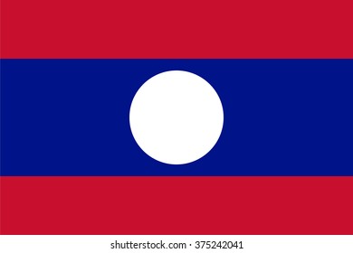 Standard Proportions and Color for Laos Flag