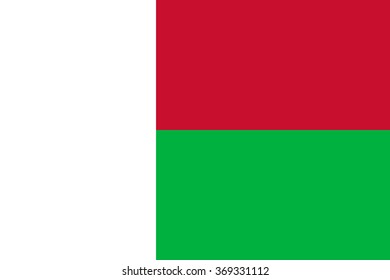 Standard Proportions and Color for Madagascar Flag