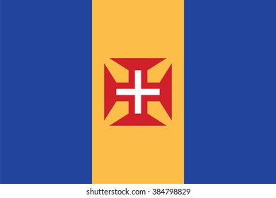 Standard Proportions and Color for Madeira Official Flag