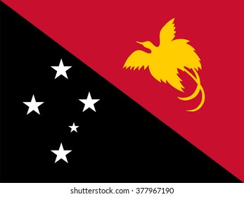 Standard Proportions and Color for Papua New Guinea Flag