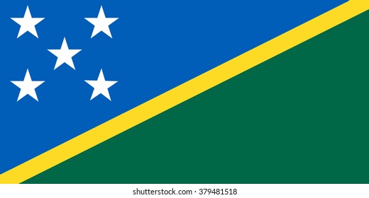 Standard Proportions and Color for Solomon Islands Flag