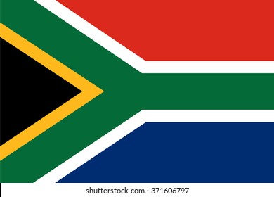 Standard Proportions and Color for South Africa Flag