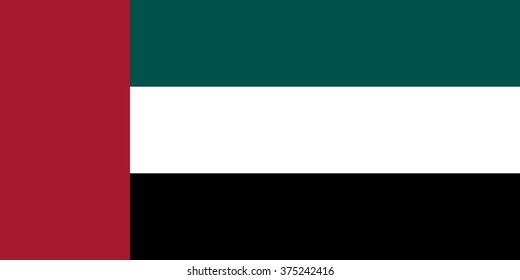 Standard Proportions and Color for United Arab Emirates Flag