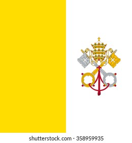 Standard Proportions and Color for Vatican City Flag