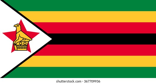 Standard Proportions and Color for Zimbabwe Flag