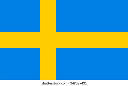 Standard Proportions Sweden Flag Country Stock Vector (Royalty Free ...